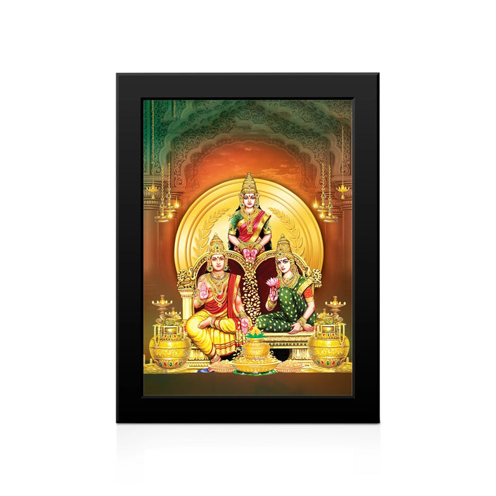 Lakshmi Kuberar Photo Frame | Divine Lord Kubera & Goddess Lakshmi Wall Frame for Living Room & Pooja Space