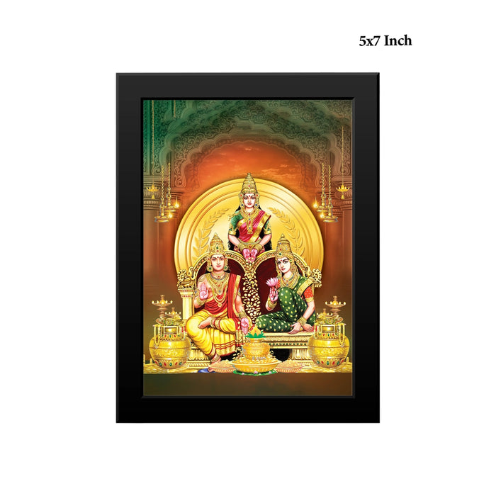 Lakshmi Kuberar Photo Frame | Divine Lord Kubera & Goddess Lakshmi Wall Frame for Living Room & Pooja Space