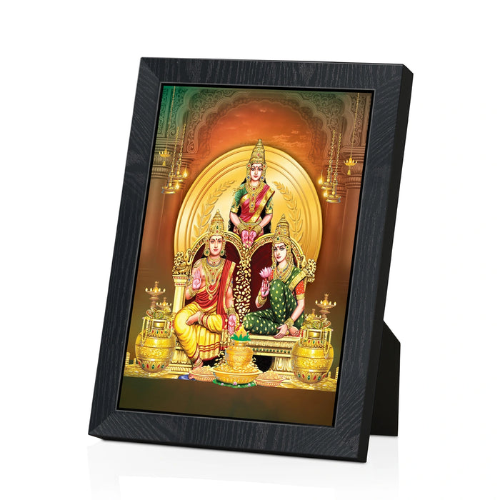 Lakshmi Kuberar Photo Frame | Divine Lord Kubera & Goddess Lakshmi Wall Frame for Living Room & Pooja Space