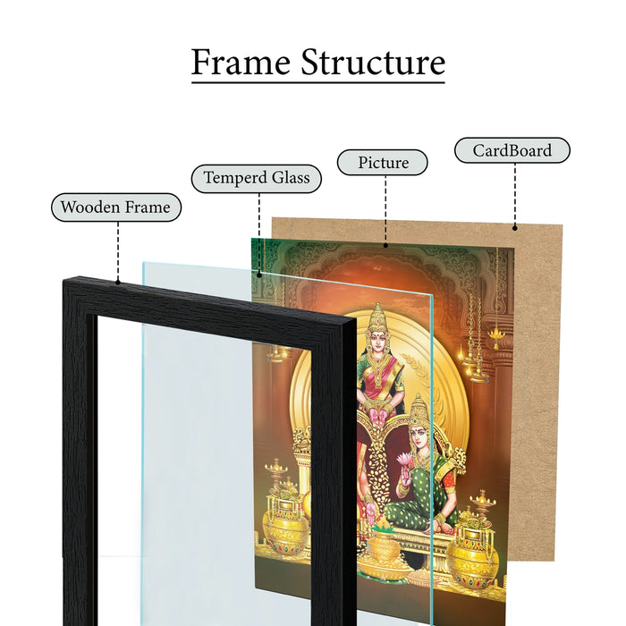 Lakshmi Kuberar Photo Frame | Divine Lord Kubera & Goddess Lakshmi Wall Frame for Living Room & Pooja Space