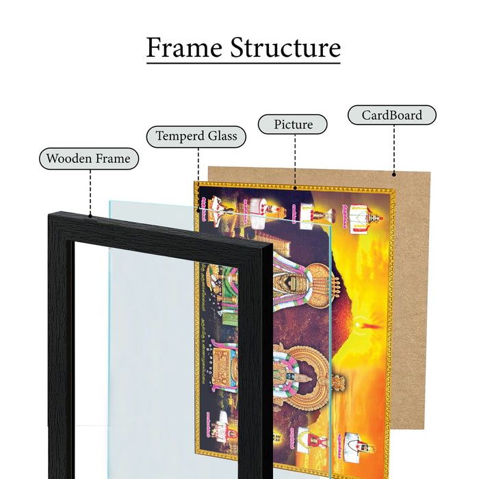 Arunachaleswarar Unnamulai Amman Photo Frame | Lord Annamalaiyar & Unnamulai Amman Picture Frame for Pooja Room