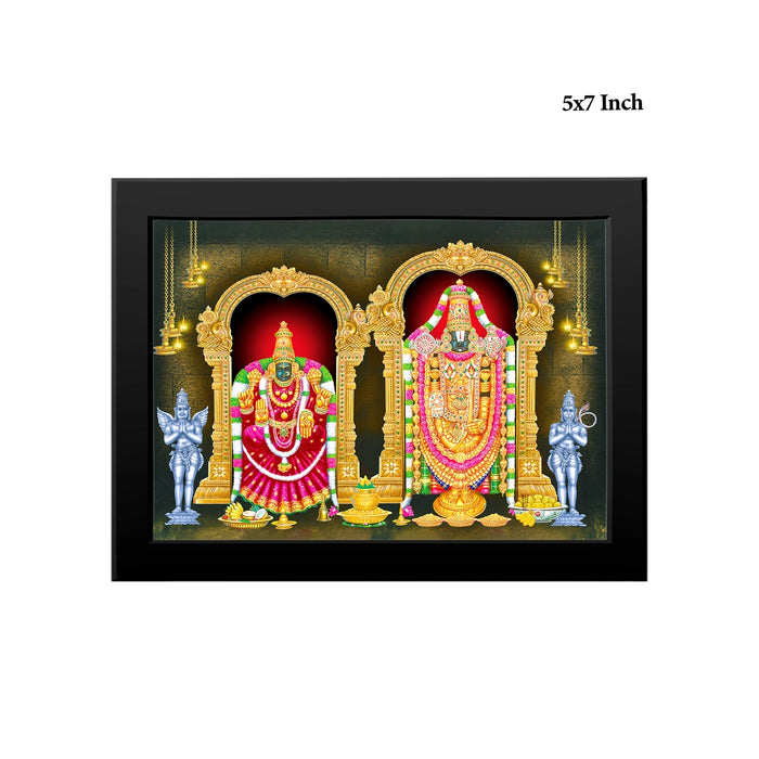Balaji Thayar Photo Frame | Lord Venkateswara & Alarmelmanga Thayar Wall Frame for Home & Pooja Room