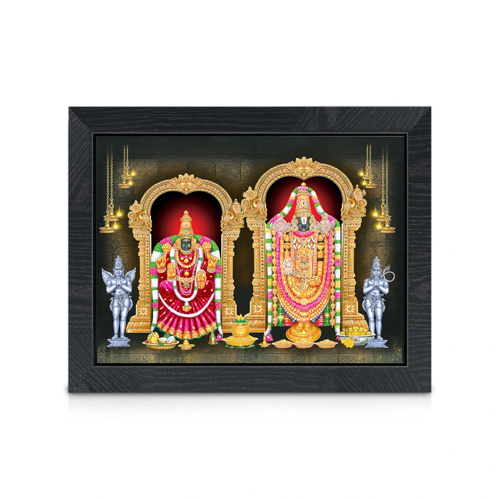 Balaji Thayar Photo Frame | Lord Venkateswara & Alarmelmanga Thayar Wall Frame for Home & Pooja Room
