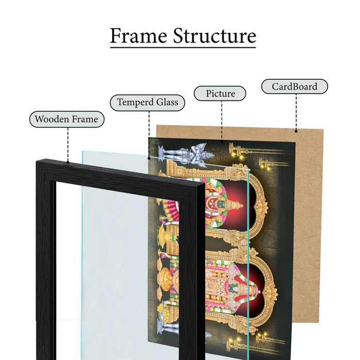 Balaji Thayar Photo Frame | Lord Venkateswara & Alarmelmanga Thayar Wall Frame for Home & Pooja Room