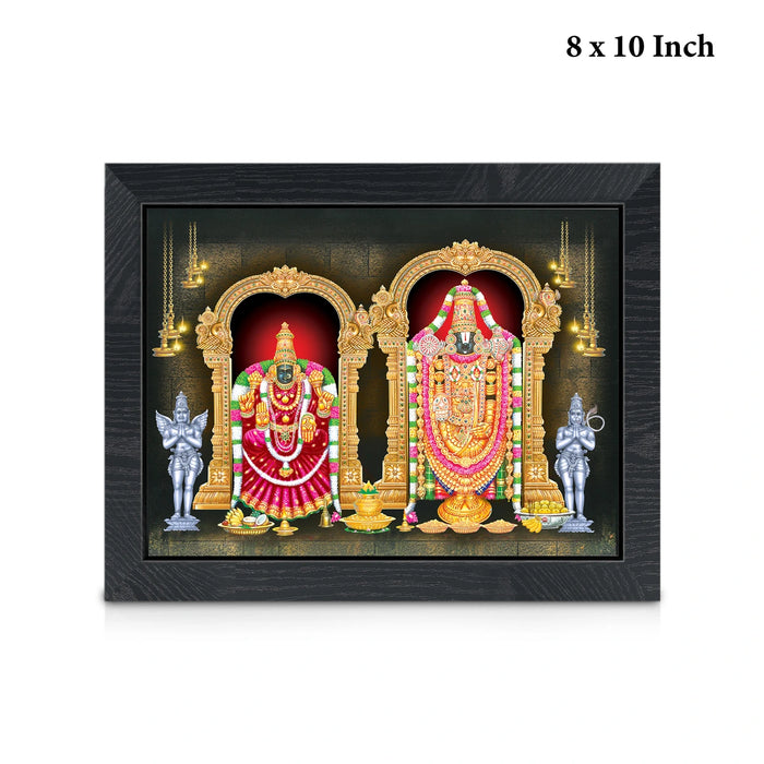 Balaji Thayar Photo Frame | Lord Venkateswara & Alarmelmanga Thayar Wall Frame for Home & Pooja Room