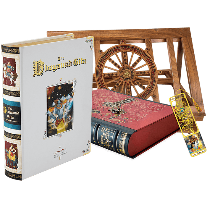 The Bhagavad Gita - The Transcendental Knowledge - English Book with Reading Stand | Signature Editions