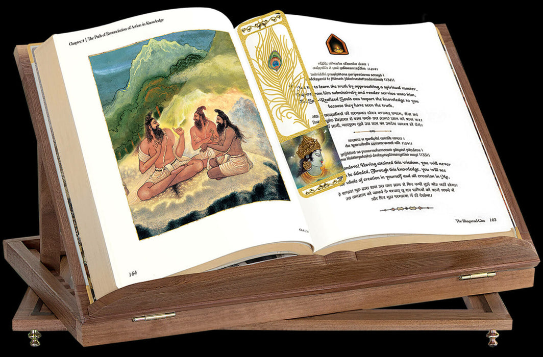 The Bhagavad Gita - The Transcendental Knowledge - English Book with Reading Stand | Signature Editions