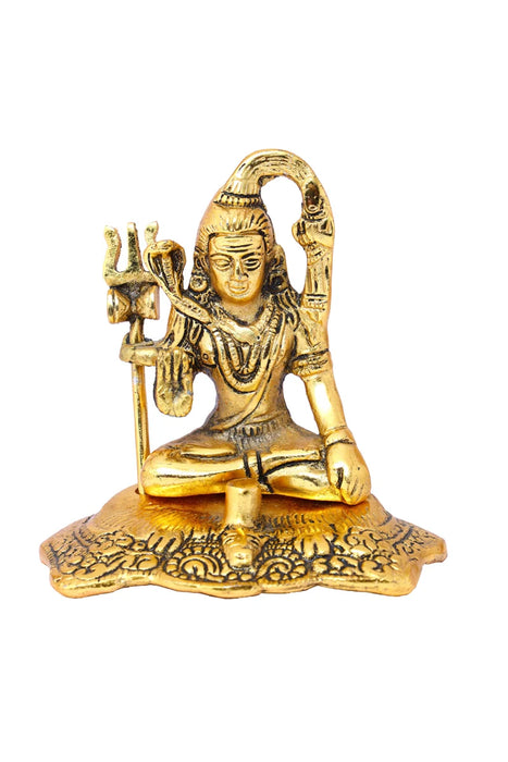 Shiva Statue - 4.5 Inches | Shiv Murti/ Aluminium Shivan Idol for Pooja/ 220 Gms Approx