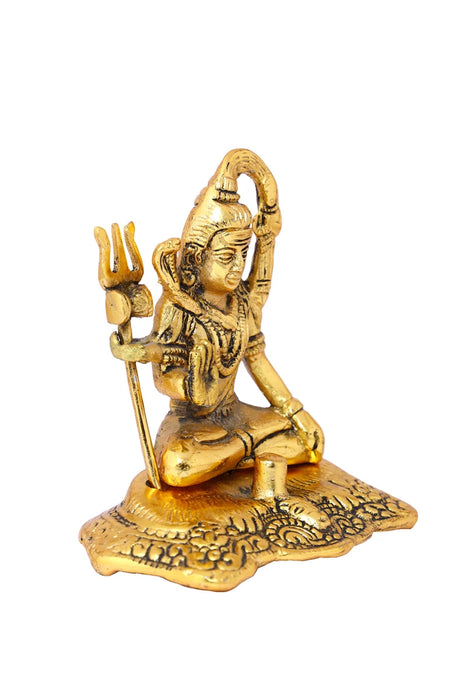 Shiva Statue - 4.5 Inches | Shiv Murti/ Aluminium Shivan Idol for Pooja/ 220 Gms Approx