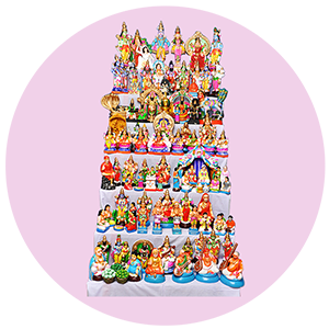 Golu Stands, Covers & Bommai