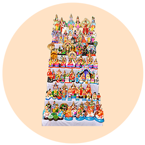 Golu Stands, Covers & Bommai