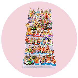 Golu Stands, Covers & Bommai